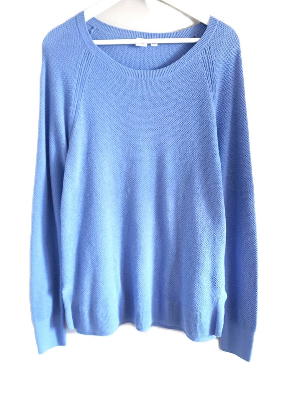 Gap blue waffle knit top